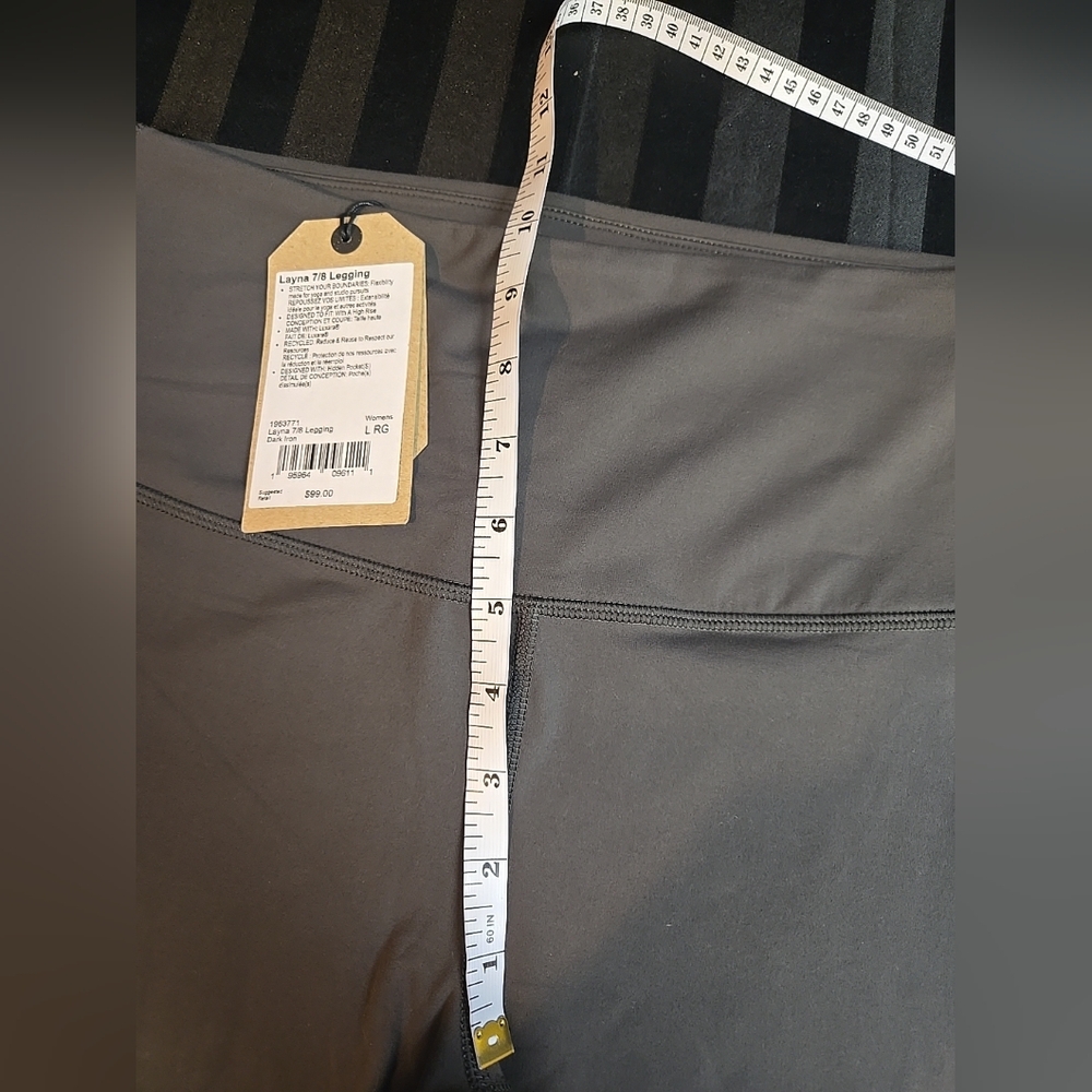 prAna Layna 7/8 Leggings XS Or Large Dark Iron Gray High Waist Stretch - Picture 10 of 12
